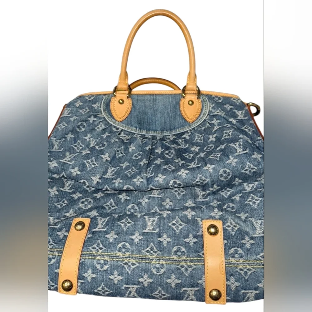 Louis Vuitton Blue Monogram Denim Neo Cabby GM Bag